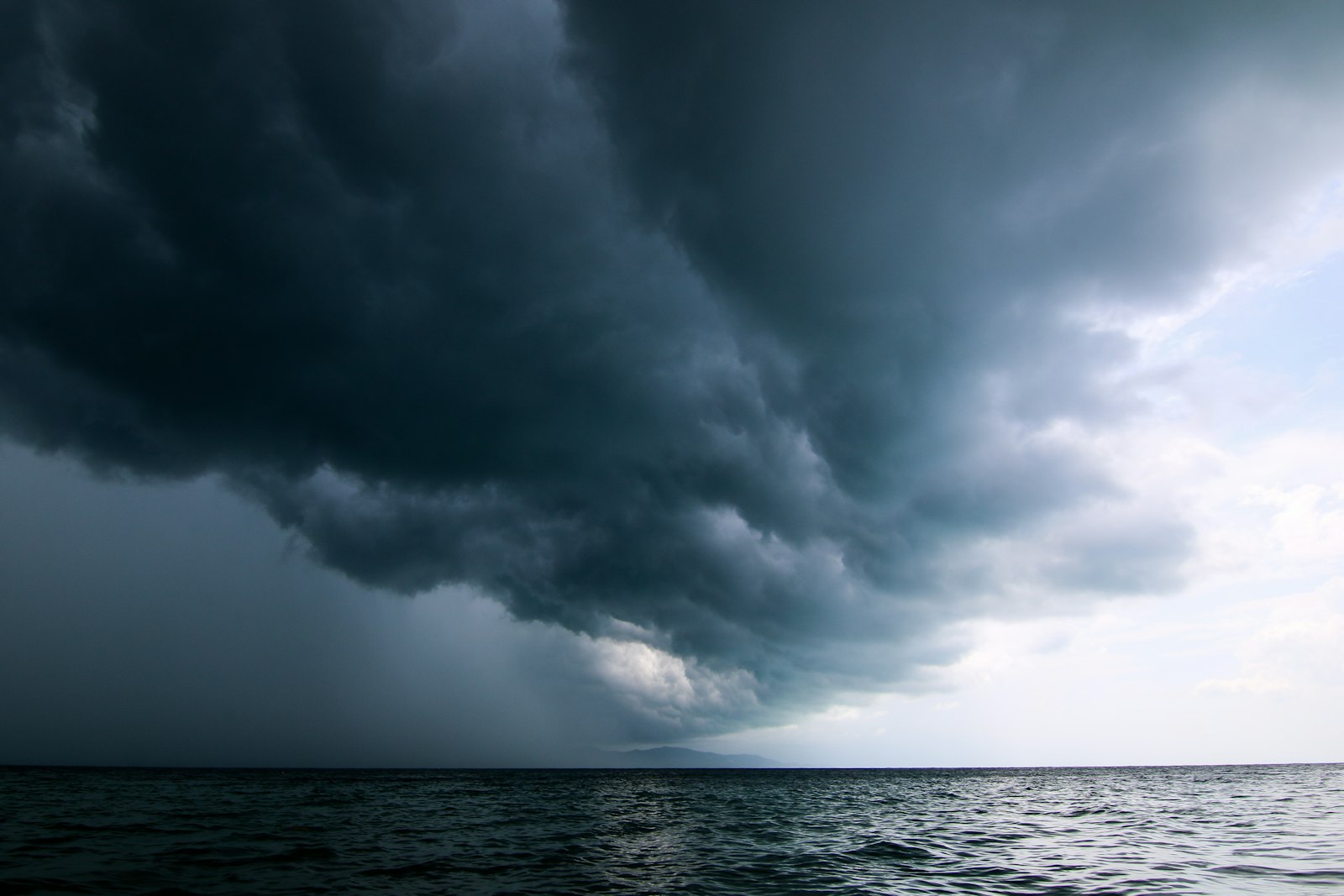 Storm clouds over a southern Thai coastline
