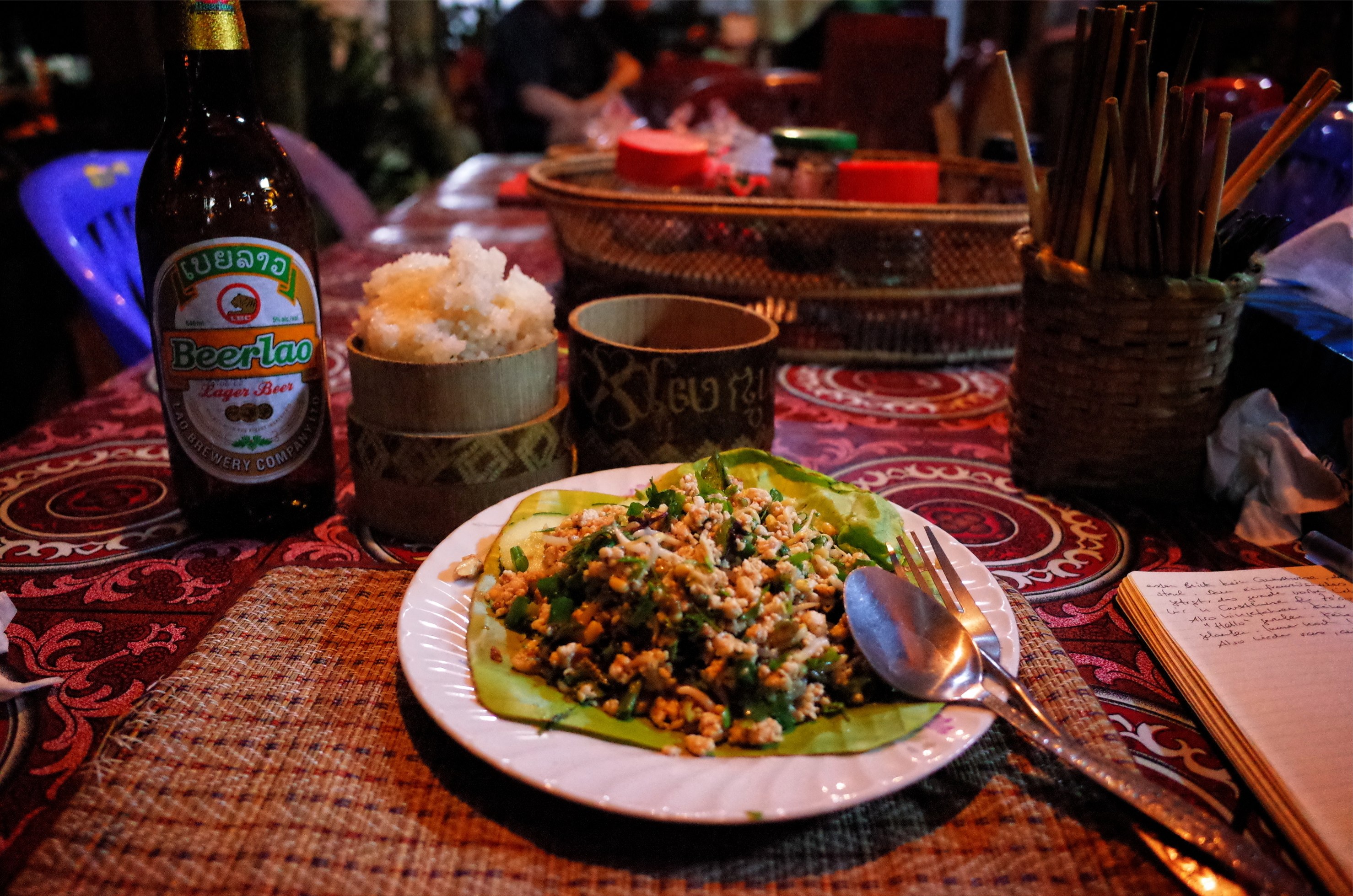 Lao laab minced-meat salad with herbs