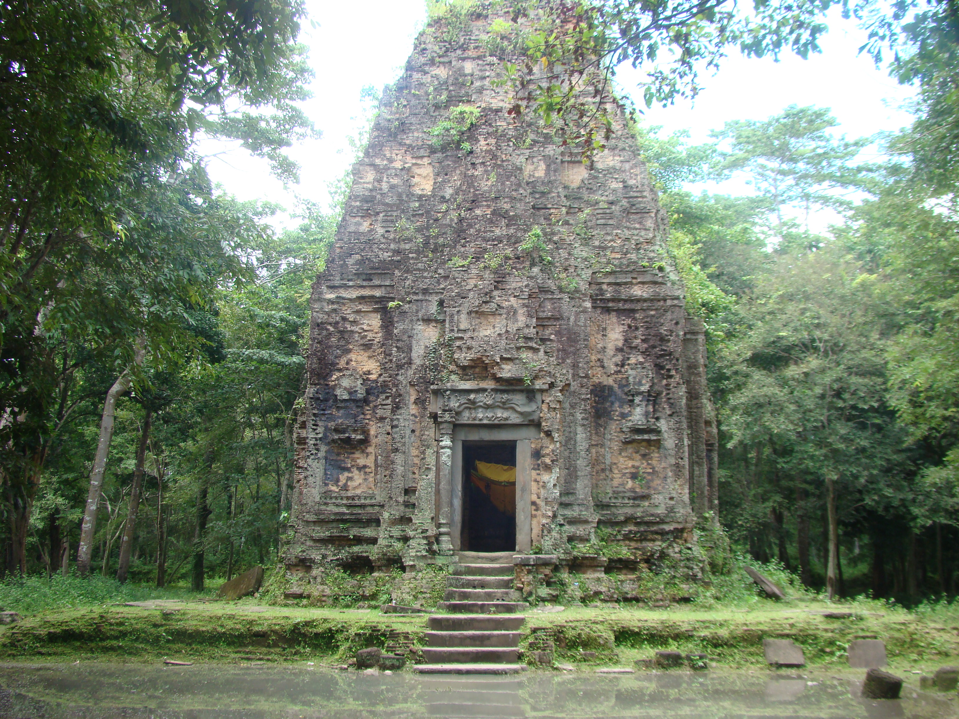 Pre-Angkorian brick tower at Sambor Prei Kuk