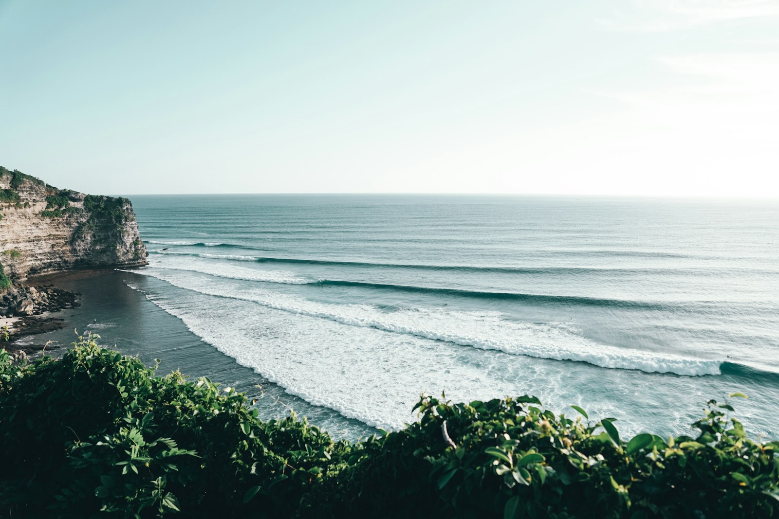 Uluwatu cliff and ocean Bali coastline