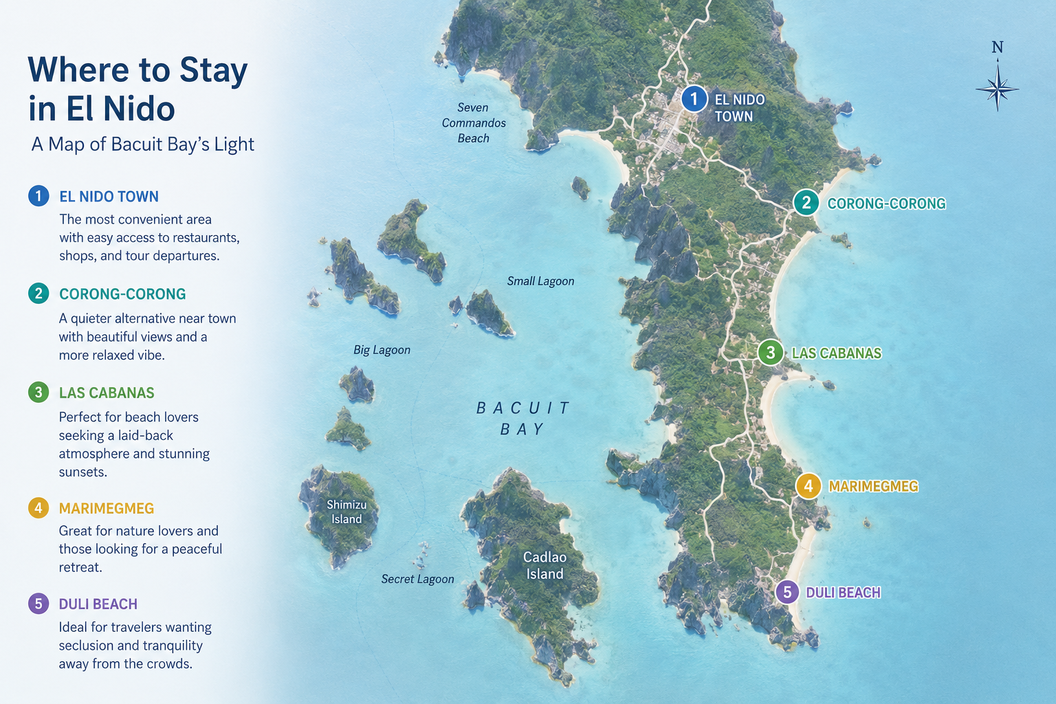 Where to Stay in El Nido: A Map of Bacuit Bay's Light