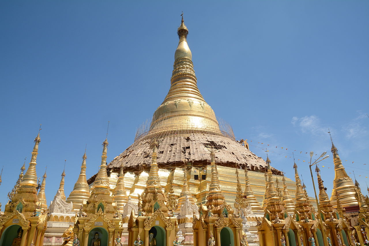 Shwedagon Pagoda gilded stupa rising above Yangon