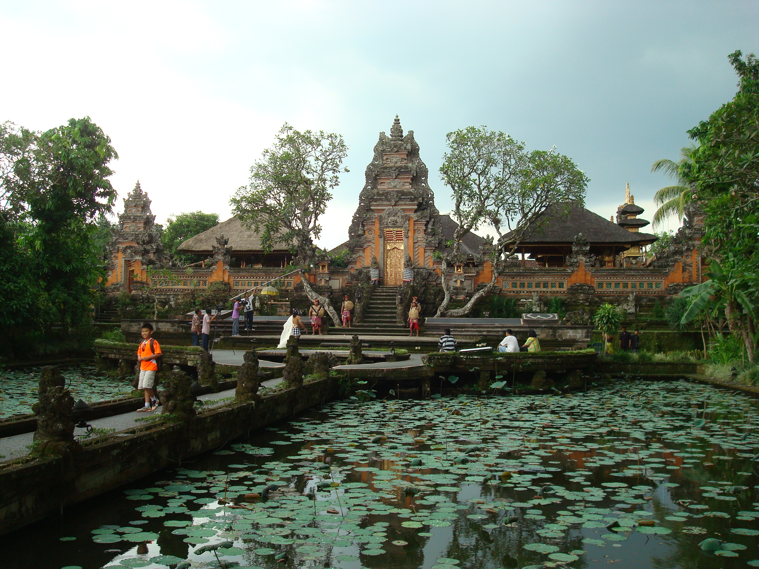 Pura Taman Saraswati lotus pond temple in Ubud