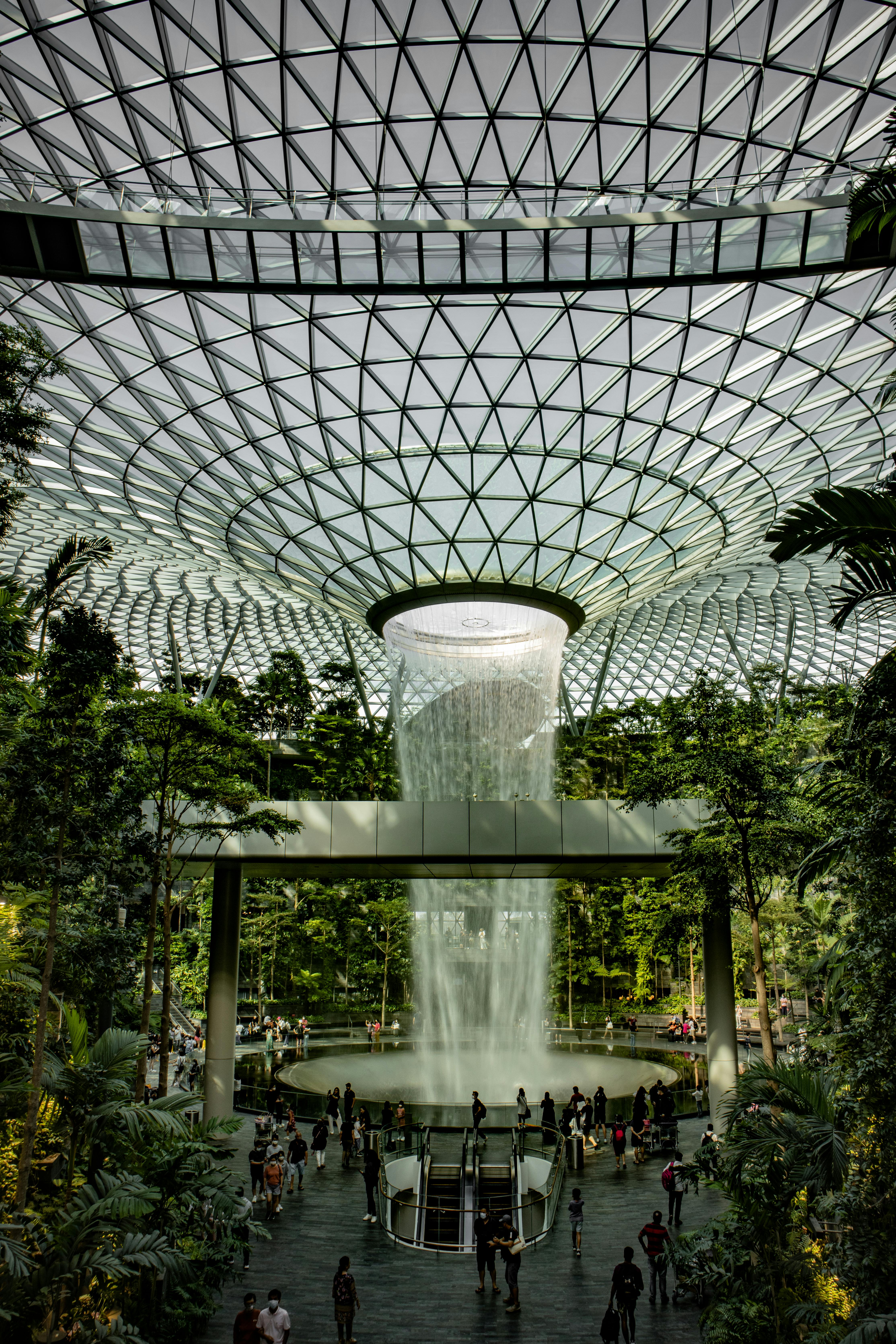 Indoor waterfall at Jewel Changi Airport, Singapore