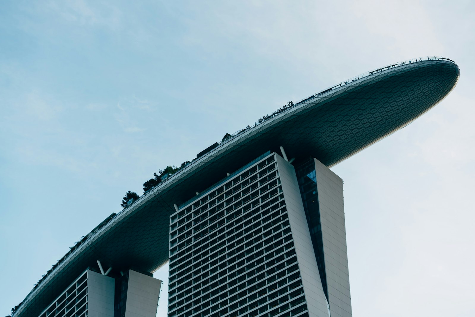 Marina Bay Sands hotel dominating the Singapore skyline