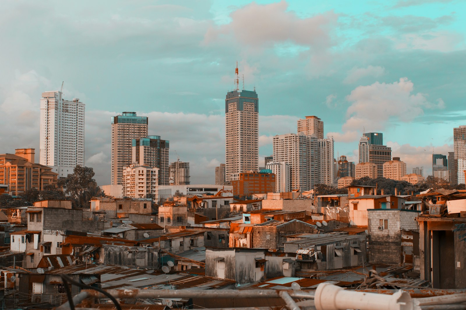 Manila skyline at daytime from above