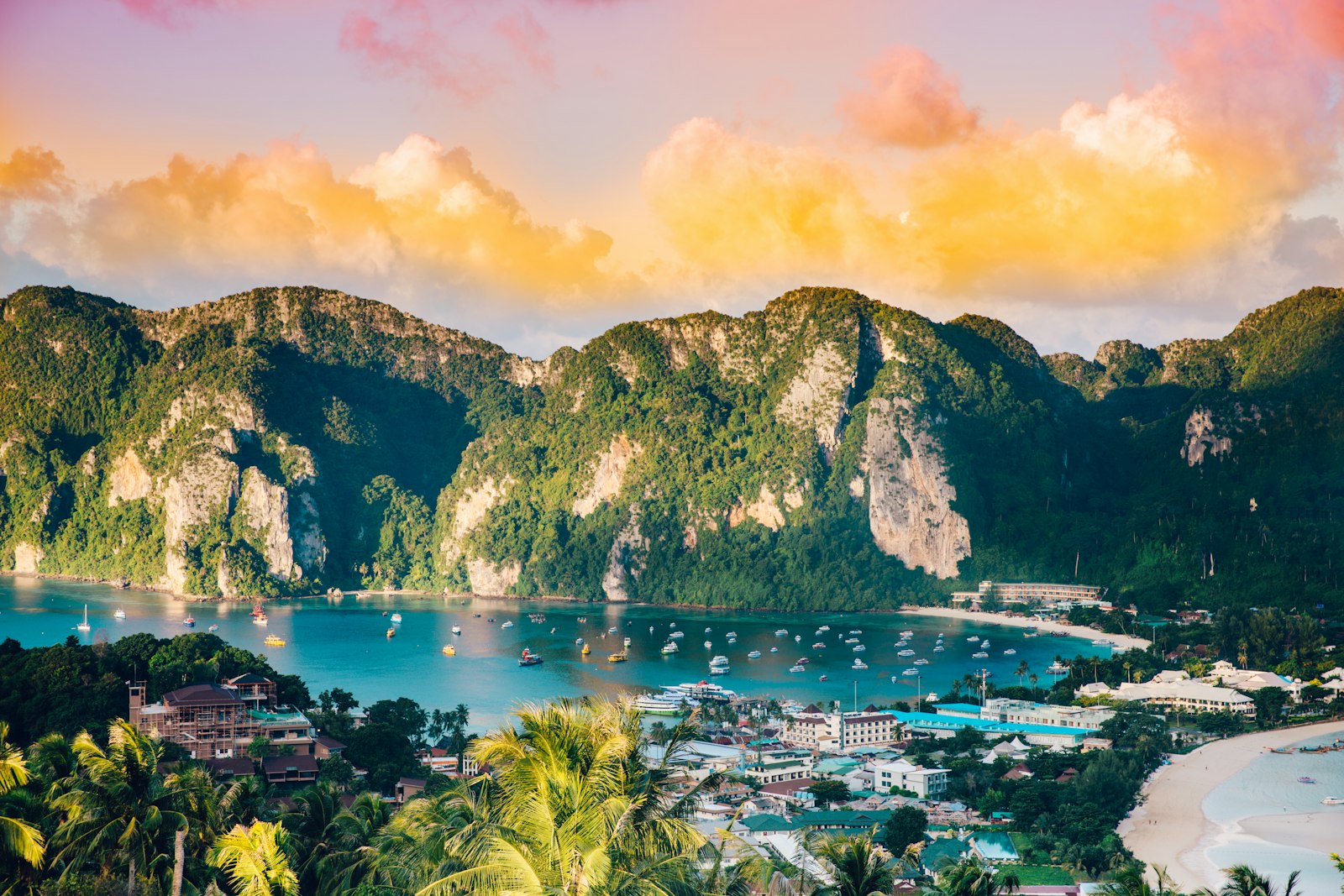 Phi Phi islands viewpoint at sunset