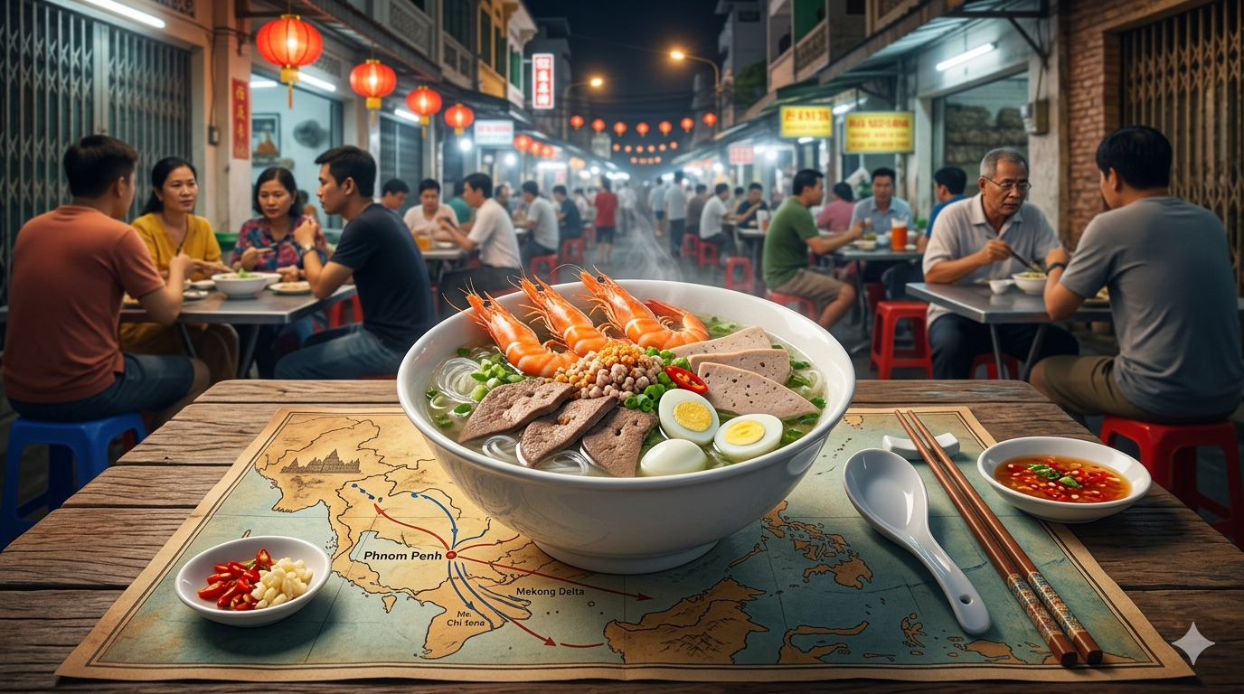 Hủ tiếu Nam Vang (Vietnam–Cambodia–Sino diaspora) — the cosmopolitan